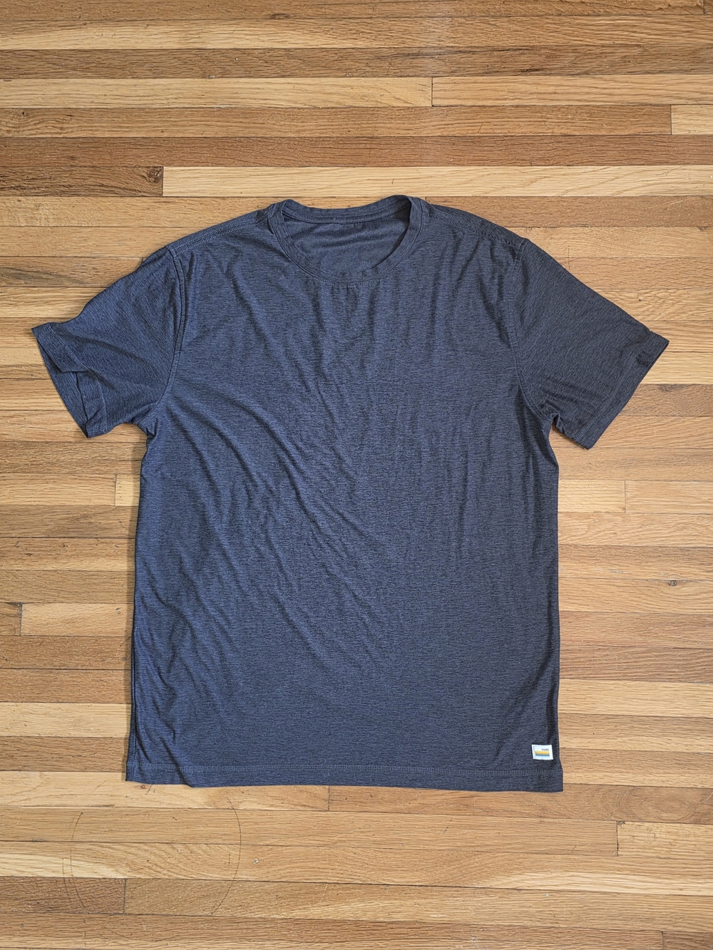 Womens Vuori Medium Crew Neck T-Shirt in Heather Navy